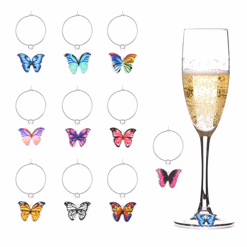 Sparkle & Fly – Luxe Vlinder Glasherkenners (Set van 10)