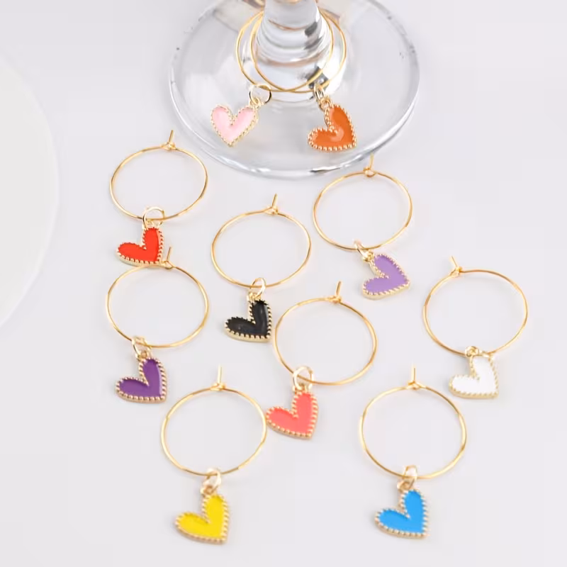 Sweet Hearts – Kleurrijke Hartjes Glasherkenners (set van 10)